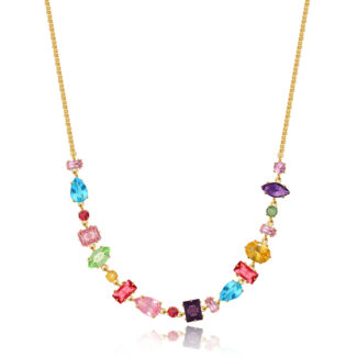 chroma cascade gemstone necklace