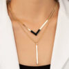 sleek v bar necklace