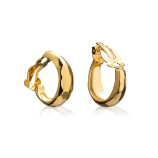 golden ripple hoop earrings