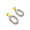 orbit dual tone statement earrings