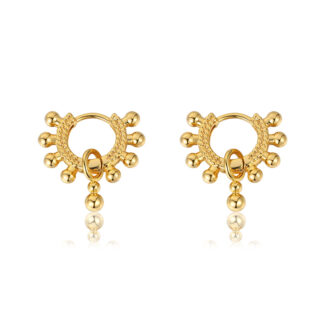 solar crest hoop earrings