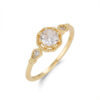 vintage gold zirconia ring – celestia