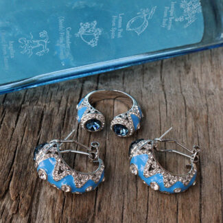 sapphire reef glow earrings