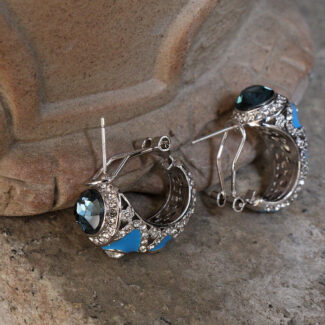 sapphire reef glow earrings