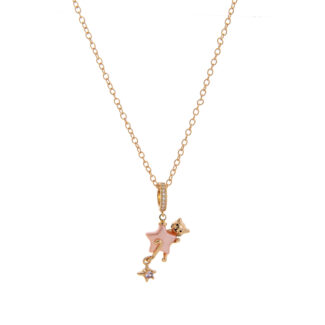 whimsical cat & star baroque pearl necklace