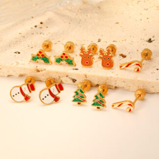 Festive-Christmas-Stud-Earring-Collection-Gold-Holiday-Styles
