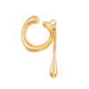 Minimalist Gold Drop Ear Cuff with Teardrop Pendant