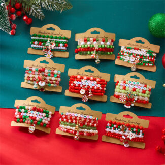 5-Stackable-Christmas-Bracelet-Set-Layering-Holiday-Jewellery-Giftt