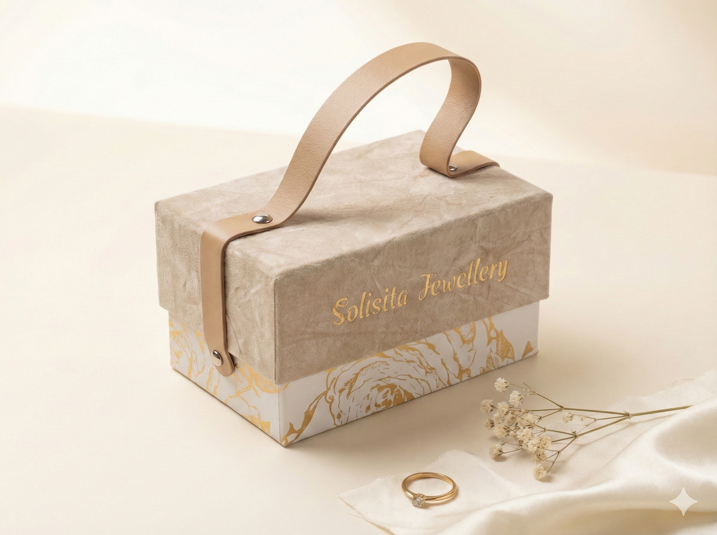 Complimentary luxury packaging for Solisita jewellery